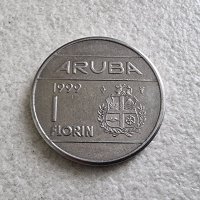 Монета. Карибски басеин. Аруба. 1 флорин . 1999 година., снимка 2 - Нумизматика и бонистика - 40214705
