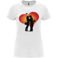 Нова дамска тениска със Сърце (Love) в бял цвят, снимка 1 - Тениски - 44049450