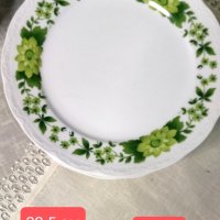  Mitterteich Bavaria! Комплект чинии със зелени цветя., снимка 5 - Чинии - 43079785