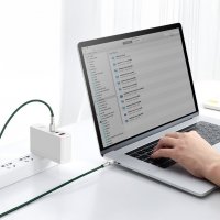 Кабел BASEUS Type-C към Type-C, 5A, 100W, 2m, Fast charge – бял, снимка 2 - USB кабели - 32942191