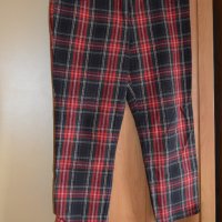 Зимен панталон каре тъмносиньо, тъмнозелено, червено и жълто, снимка 1 - Панталони - 43117185
