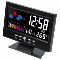 Настолен часовник с голям дисплей, цветна метеорологична станция, снимка 10 - Стенни часовници - 39955007