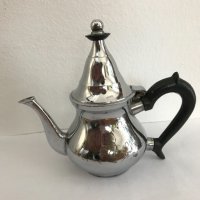 Винтидж бронзов никелиран чайник №0409, снимка 1 - Антикварни и старинни предмети - 33595487