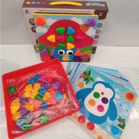 Детска мозайка с едри Триъгълни форми пионки, снимка 1 - Образователни игри - 43164380