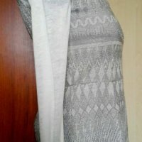 Дамски топ в сиво и сребристо 👚🍀S,M👚🍀 арт.296, снимка 1 - Корсети, бюстиета, топове - 27639197