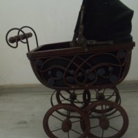 № 7008 стара декоративна дървена детска количка  , снимка 6 - Антикварни и старинни предмети - 40865799