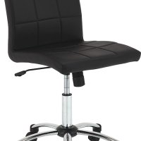 Офис стол за бюро с регулируема височина на седалката, 57 x 60 x 95 см, черен, снимка 1 - Столове - 40472570