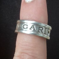 BVLGARI / Брандова масивна сребърна халка проба 925 , снимка 3 - Пръстени - 28940979