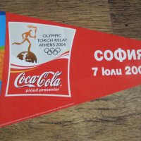Знамена от пътя на олимпиадата през София през 2004 г., снимка 2 - Антикварни и старинни предмети - 27663740