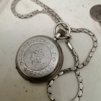 Стар джобен сребърен часовник, снимка 7 - Джобни - 44884271