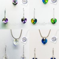 Сваровски Колие”heart''28мм. Crystals from SWAROVSKI®, снимка 7 - Колиета, медальони, синджири - 18198811