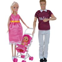 Кукла бременна със семейство, снимка 1 - Кукли - 43294517