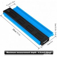КОМПЛЕКТ Шаблон на майстора - 25см + шаблон за измерване, снимка 2 - Други инструменти - 37126213