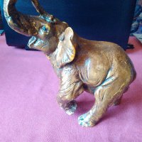 Стар голям гипсов слон, снимка 2 - Антикварни и старинни предмети - 28164269