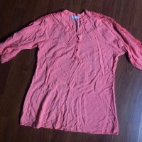 Дамска ефирна блуза\ риза в коралов цвят, снимка 1 - Ризи - 29021185