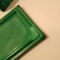 Бохемска стъклена малахитова кутия, снимка 7 - Антикварни и старинни предмети - 44052222