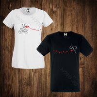 Тениски за двойки - Свети Валентин - мъжка тениска + дамска тениска , снимка 1 - Тениски - 27767617