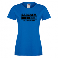 Дамска тениска Sarcasm Loading,Loading,Please wait,батерия,Изненада,Подарък, снимка 4 - Тениски - 36422235