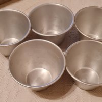 Сет от пет десертни алуминиеви купички , снимка 1 - Съдове за готвене - 40340785