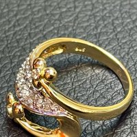 Златен пръстен  585 14 карата чисто нов gold zlaten prasten, снимка 2 - Пръстени - 43186212
