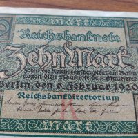 Райх банкнота - Германия - 10 марки 1920 година - 23610, снимка 3 - Нумизматика и бонистика - 33373553