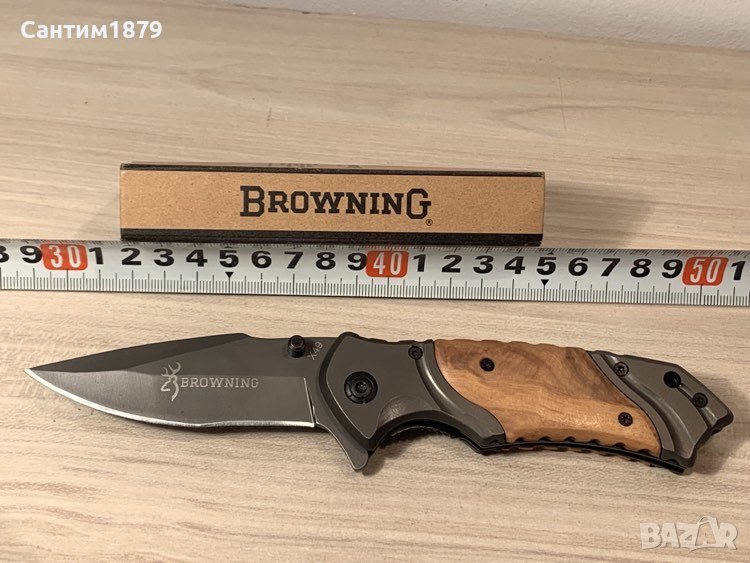 Колекционерски сгъваем джобен масивен нож-Browning, снимка 1