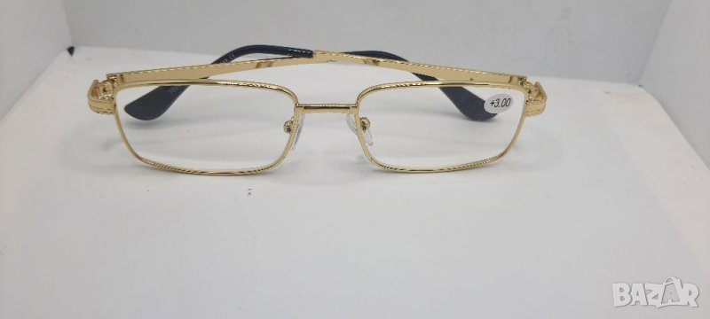 Очила +2.50,+3.00 със златисти масивни рамки, снимка 1