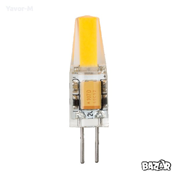 LED Лампа, 1.5W, G4, 3000K, 12 V DC, Топла светлина, COB, Ultralux - LPG41530, снимка 1