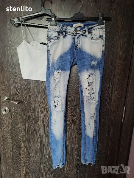 Интересни дънки S, снимка 1