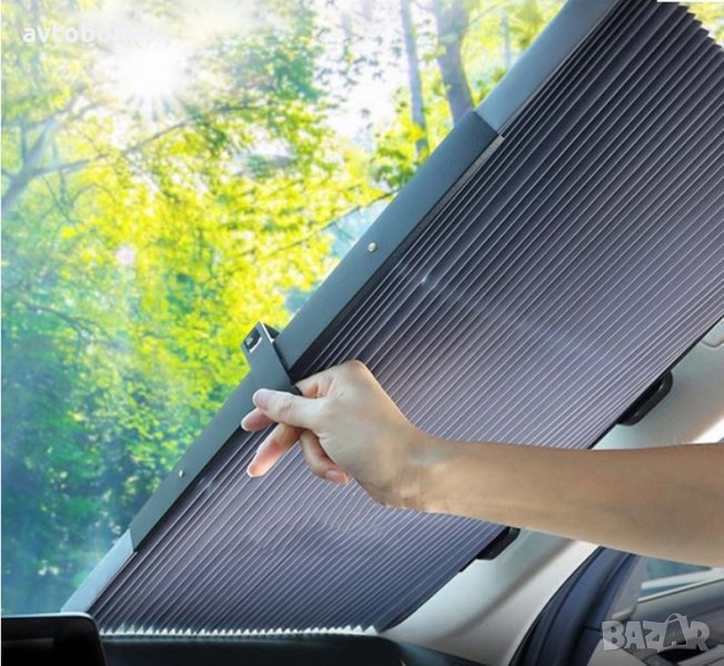 СЛЪНЦЕЗАЩИТНА ЩОРА ЗА ПРЕДНО СТЪКЛО С ВАКУУМ 160x65cm, снимка 1