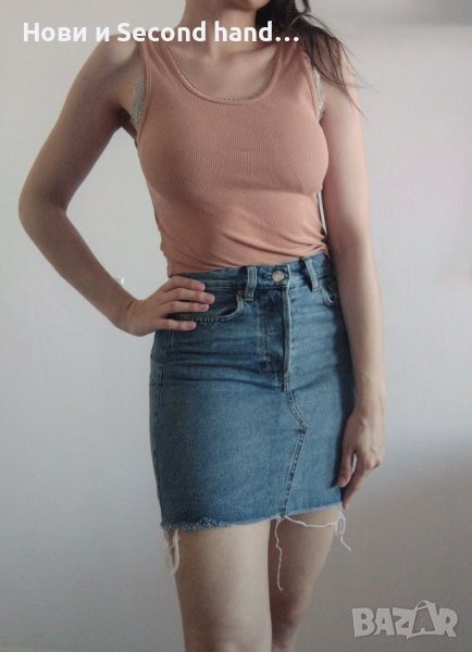 H&M Къса дънкова пола, снимка 1