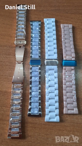 Елегантна каишка за смарт часовник от неръждаема стомана и смола, подходяща за смарт часовници, снимка 1