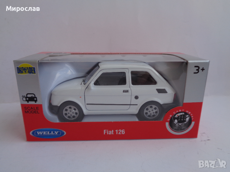 1:34 WELLY FIAT 126 ПОЛСКО ФИАТЧЕ КОЛИЧКА МОДЕЛ ИГРАЧКА, снимка 1