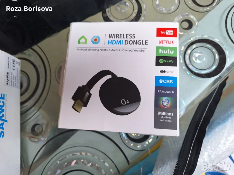 AnyCast M9 Plus TV (Google) ОРИГИНАЛЕН безжичен Wi-Fi на Hdmi Dongle MIRASCREEN MIRACAST, за iPhone, снимка 1