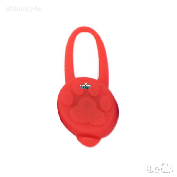 Светещ аксесоар за куче в Силиконов светещ/мигащ кучешки червен флашер Флашери за домашни любимци, снимка 1