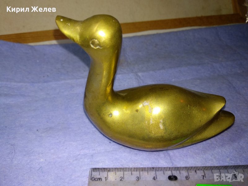 КРАСИВА ДЕКОРАТИВНА КОЛЕКЦИОНЕРСКА БРОНЗОВА ФИГУРКА - ПАТИЦА / ГЪСКА За ТЕМА ФАУНА ИНТЕРИОР 42705, снимка 1