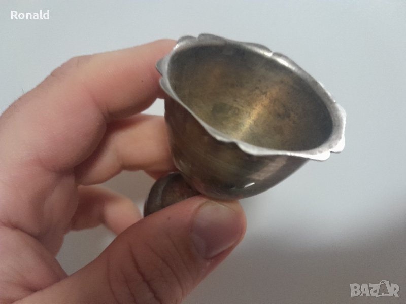 Стар Зарф, за яйца,арт Деко,посребрен,

, снимка 1