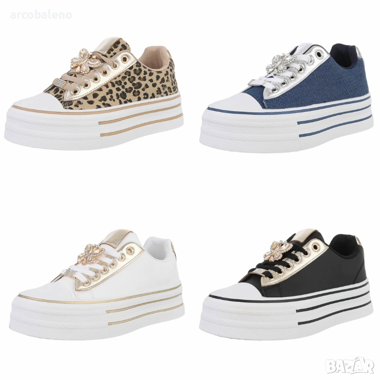 Дамски ниски маратонки, 4цвята , снимка 1