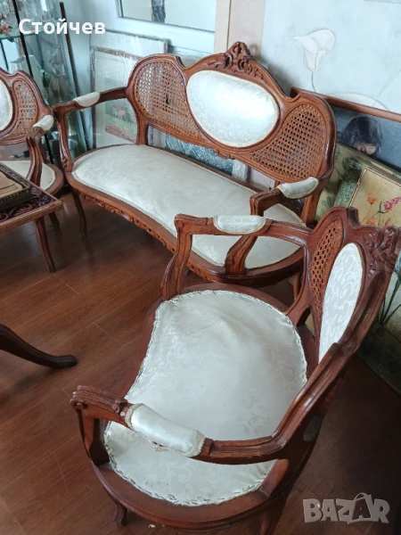 Комплект диван с два фотьойла , снимка 1