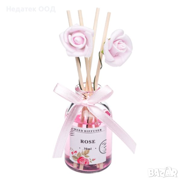 Ароматна маслодайна роза ,със стик и цветя - 30мл, снимка 1