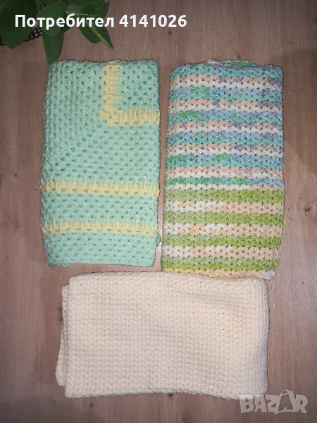 Ръчно плетени бебешки одеяла / пелени / различни модели, снимка 1