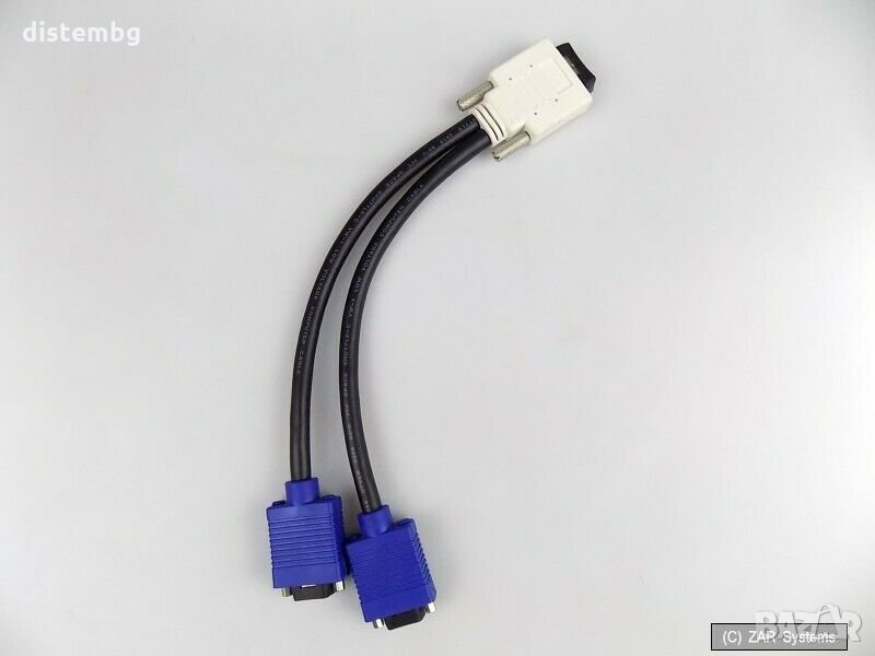Кабел за видеокарта DVI-I към 2хVGA, снимка 1
