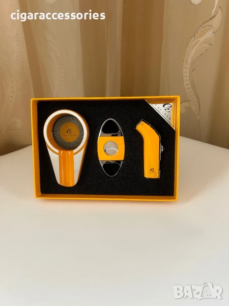 Комплект за пури GALINER – пепелник, гилотина, запалка, снимка 1
