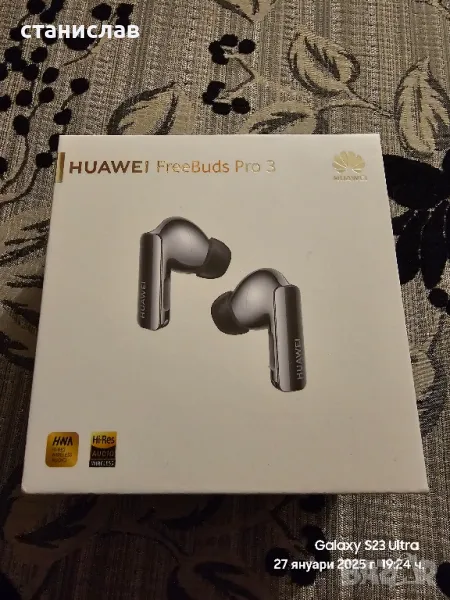 bluetooth слушалки huawei freebuds pro 3 , снимка 1