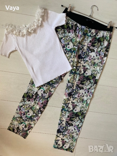 Панталон Zara с Бяла блуза, снимка 1