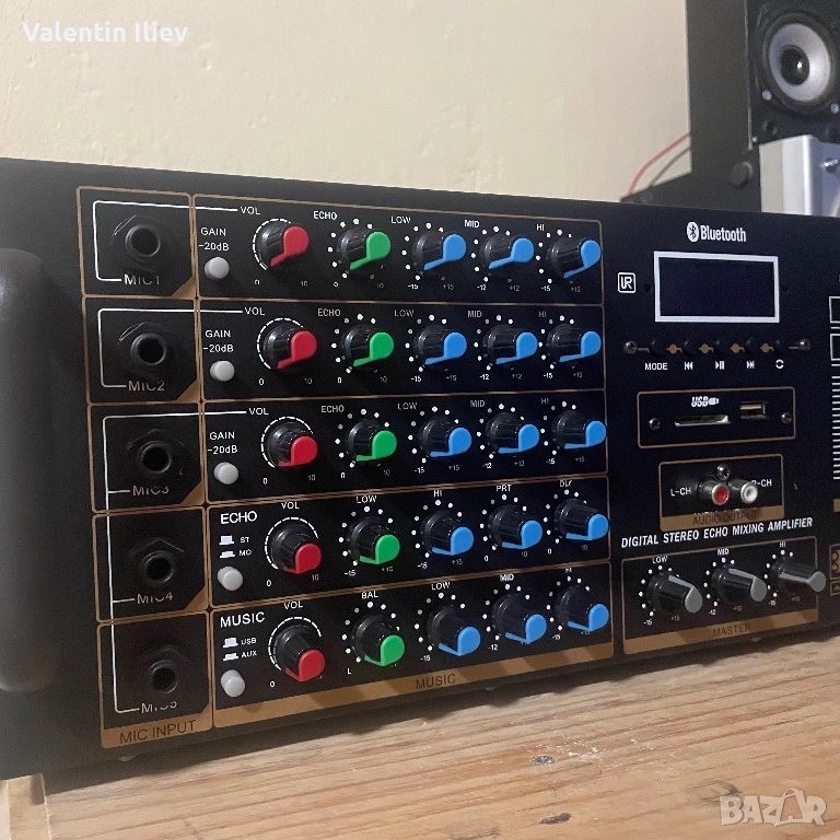 Домашен караоке усилвател с Bluetooth, снимка 1