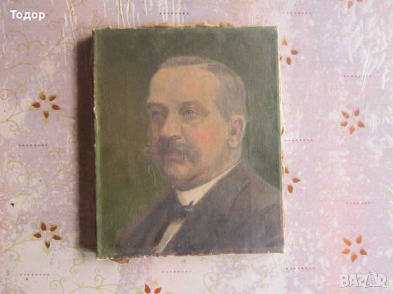 Стара картина масло върху платно подписана ДРГМ 1894, снимка 1