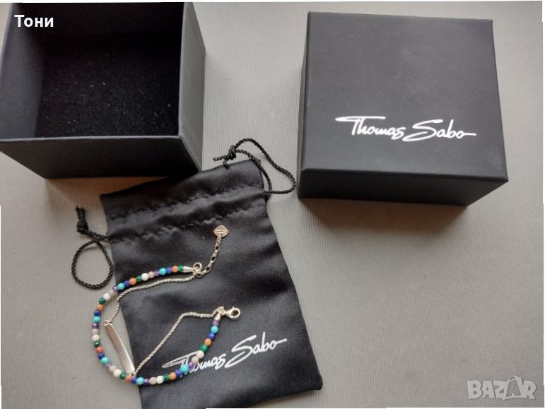 Сребро / камъни гривна Thomas Sabo, снимка 1