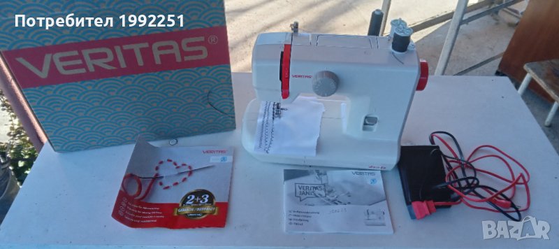 Шевна машина НОМЕР 07. Veritas Janis. Ревизирана. Работеща с мостра на някой видове на шиене. Готова, снимка 1