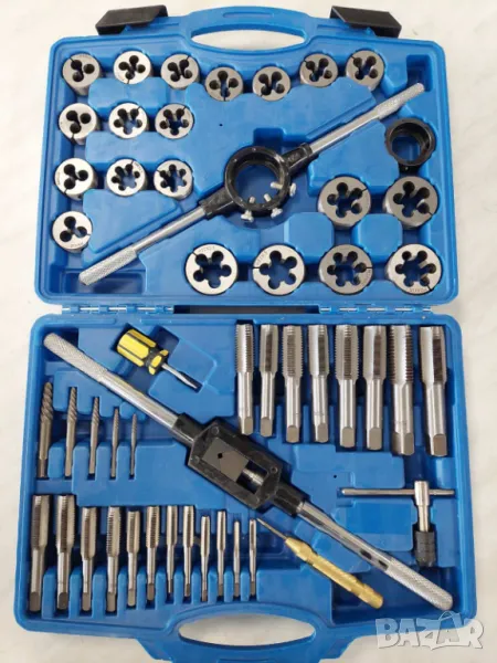 Комплект метчици и плашки  51 части		, снимка 1